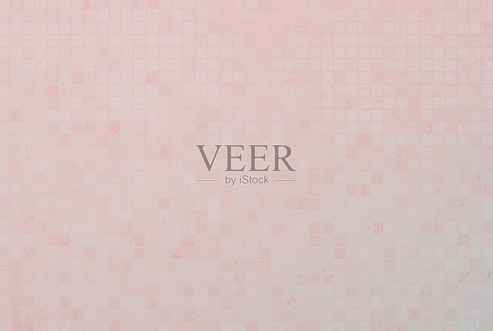 粉红色瓷砖墙方格背景浴室地板纹理。瓷砖墙和地砖马赛克背景在浴室和厨房清洁。泳池设计几何图案用格子墙纸装饰。照片摄影图片