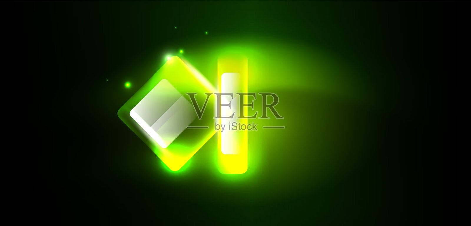 霓虹灯发光的高科技线条和箭头插画图片素材