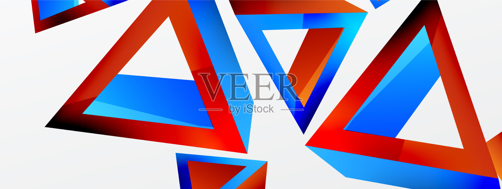 三维三角形抽象背景基本形状插画图片素材