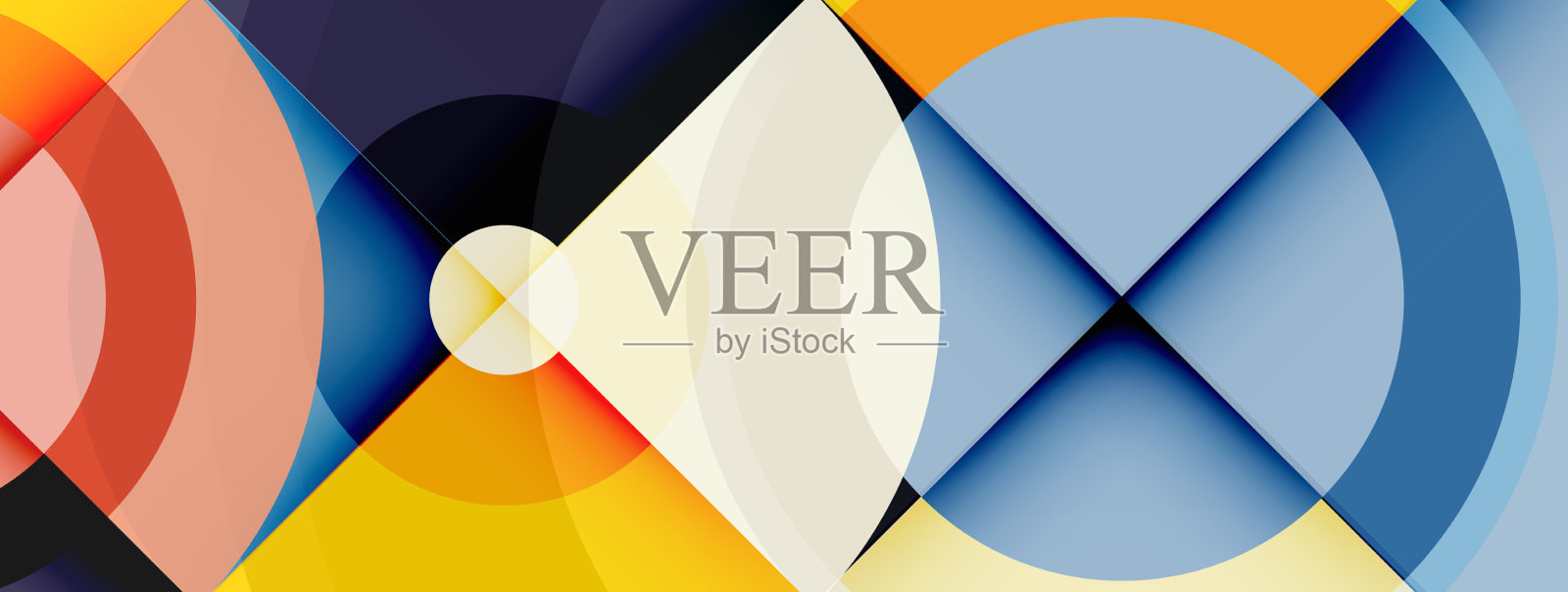 带阴影的圆圈时髦的最小几何插画图片素材