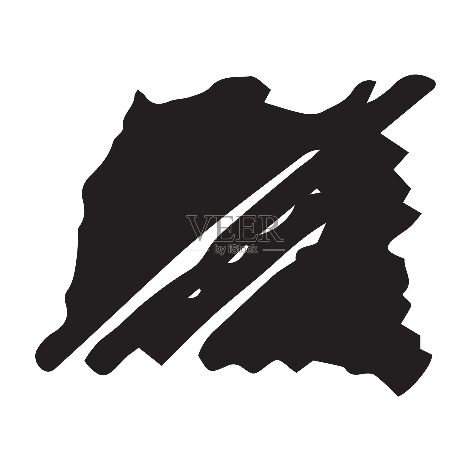 Grunge方形手绘与墨水油漆插画图片素材