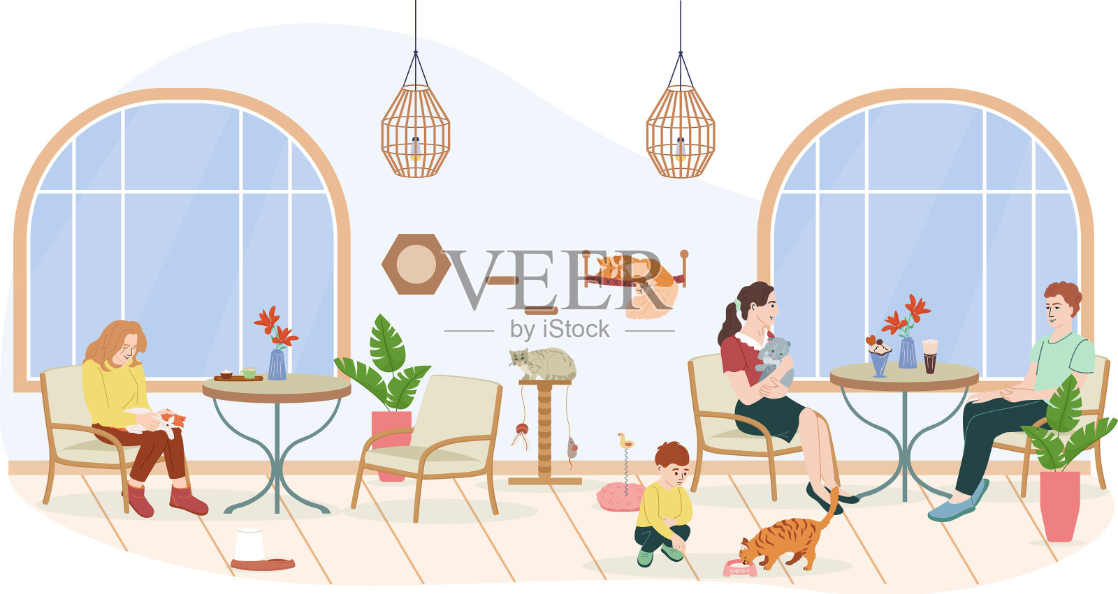 宠物友好型室内构图设计元素图片