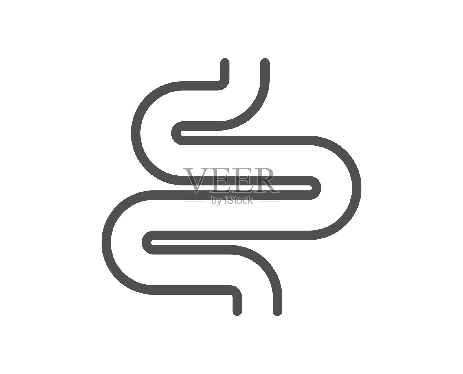 肠线图标健康肠消化标志设计元素图片