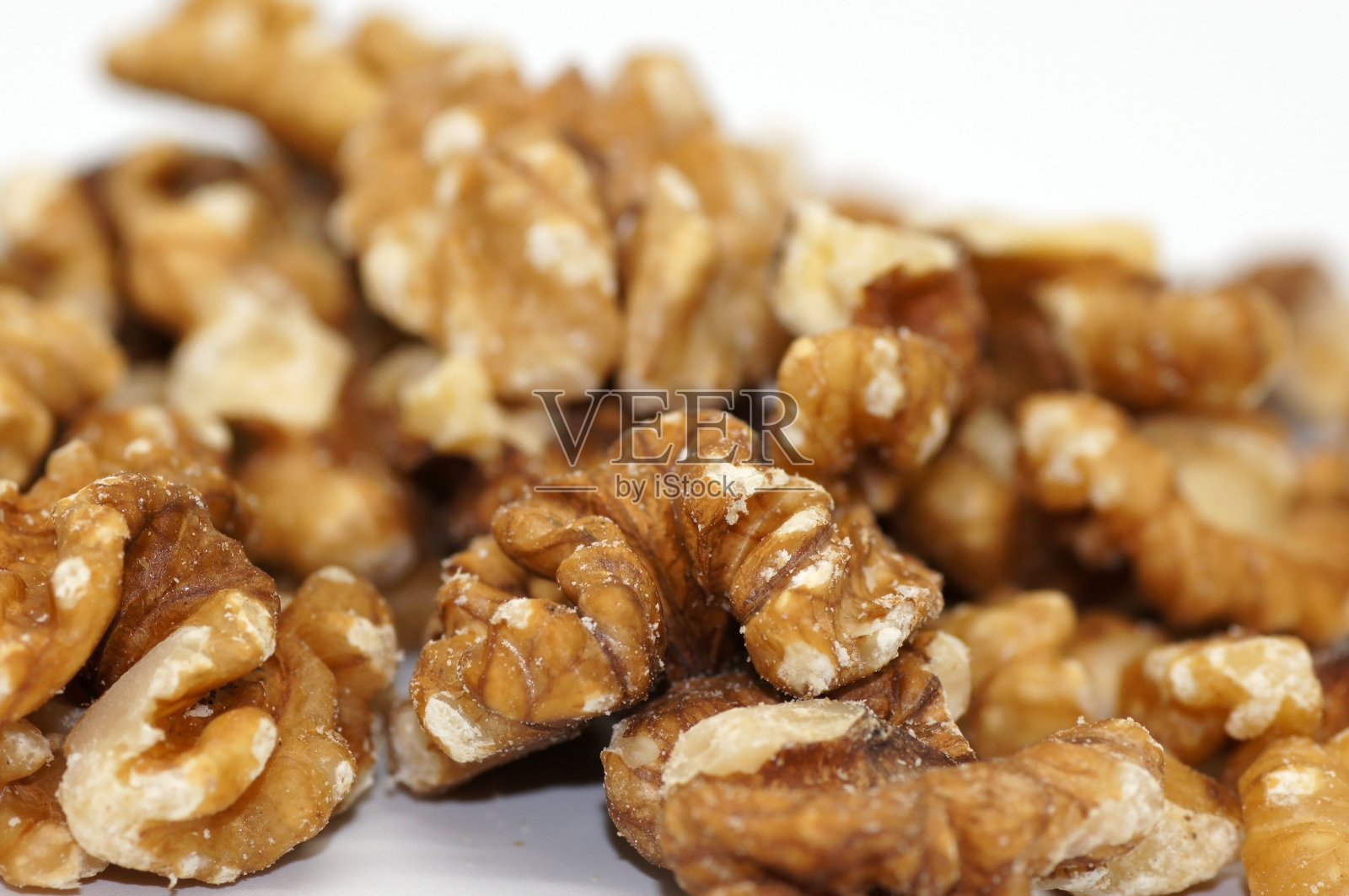 特写核桃孤立在白色背景照片摄影图片