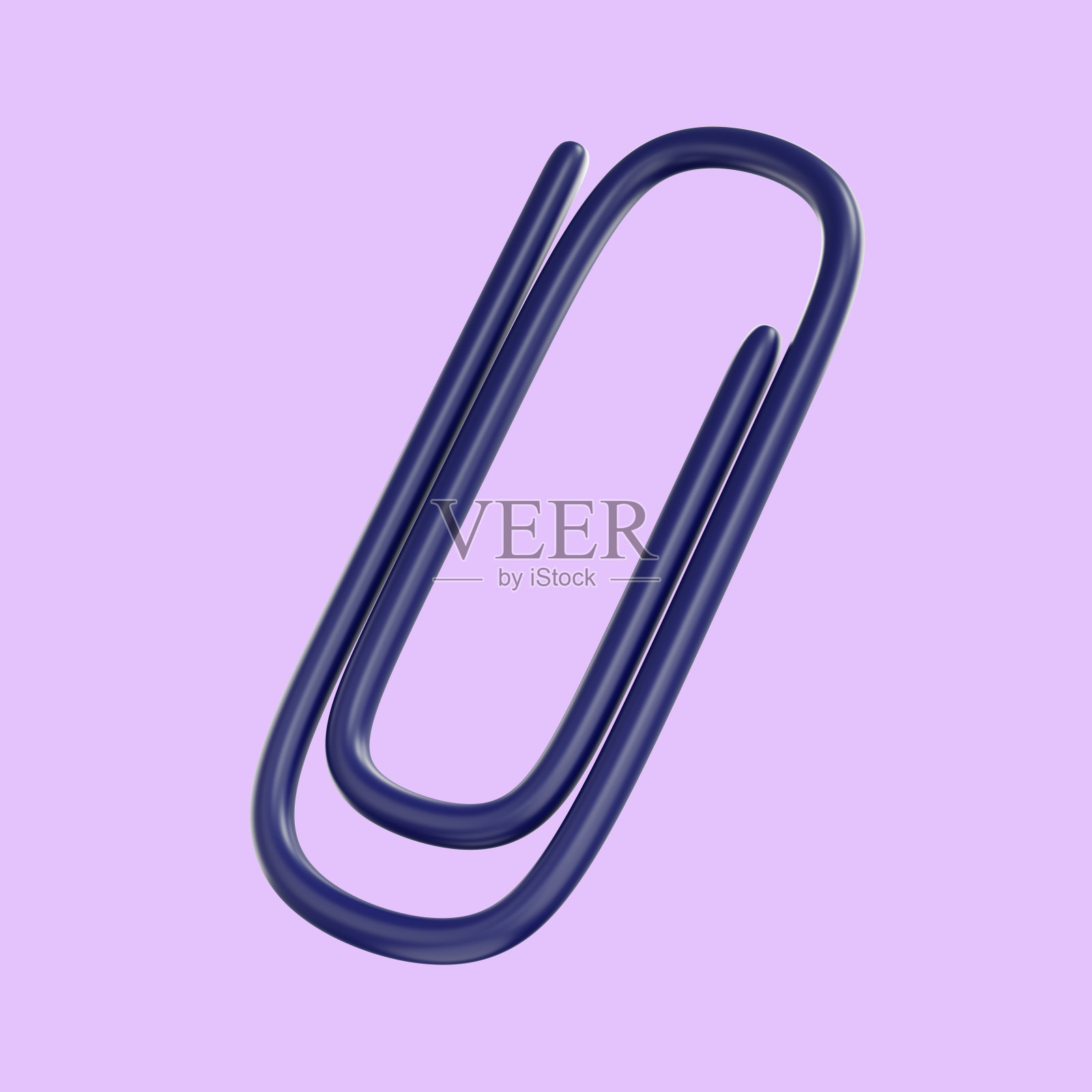 3d回形针集的纸张设计。照片摄影图片