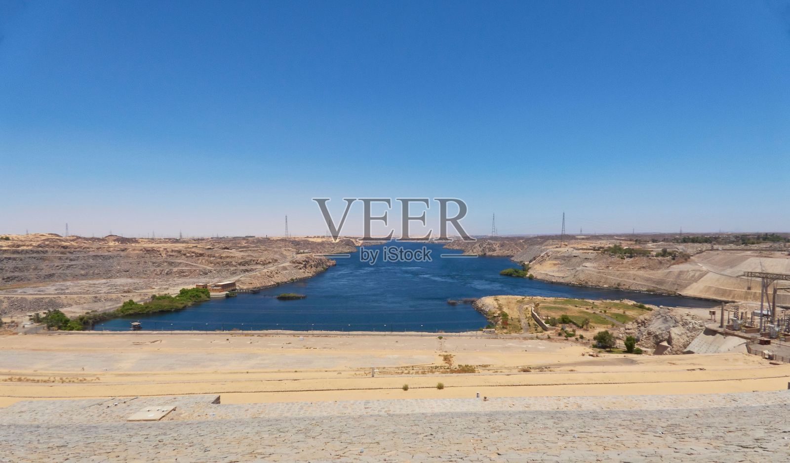 埃及阿斯旺大坝景观照片摄影图片