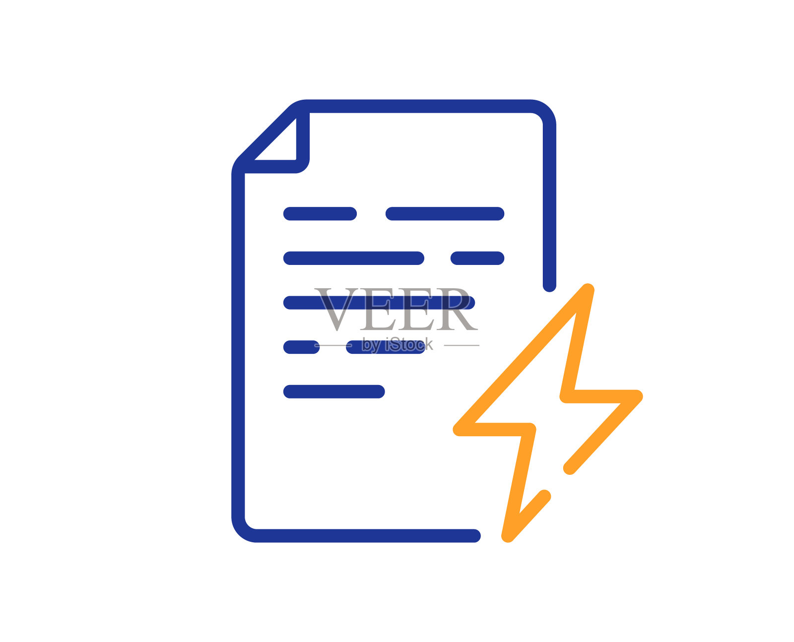 电能证书线图标电能设计元素图片