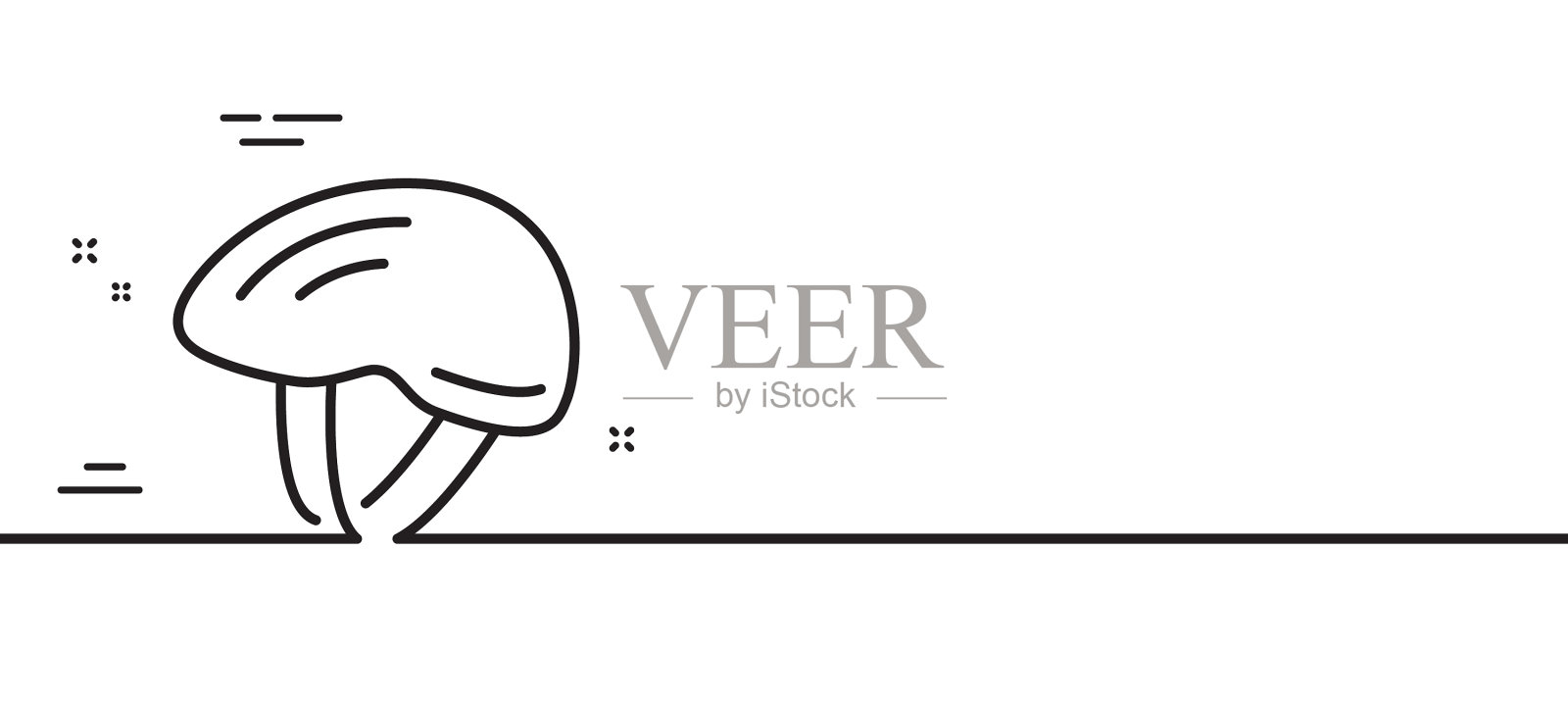 自行车头盔线图标自行车运输设备设计元素图片