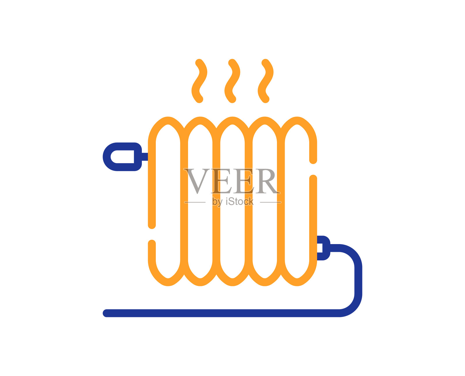 散热器管路图标插画图片素材