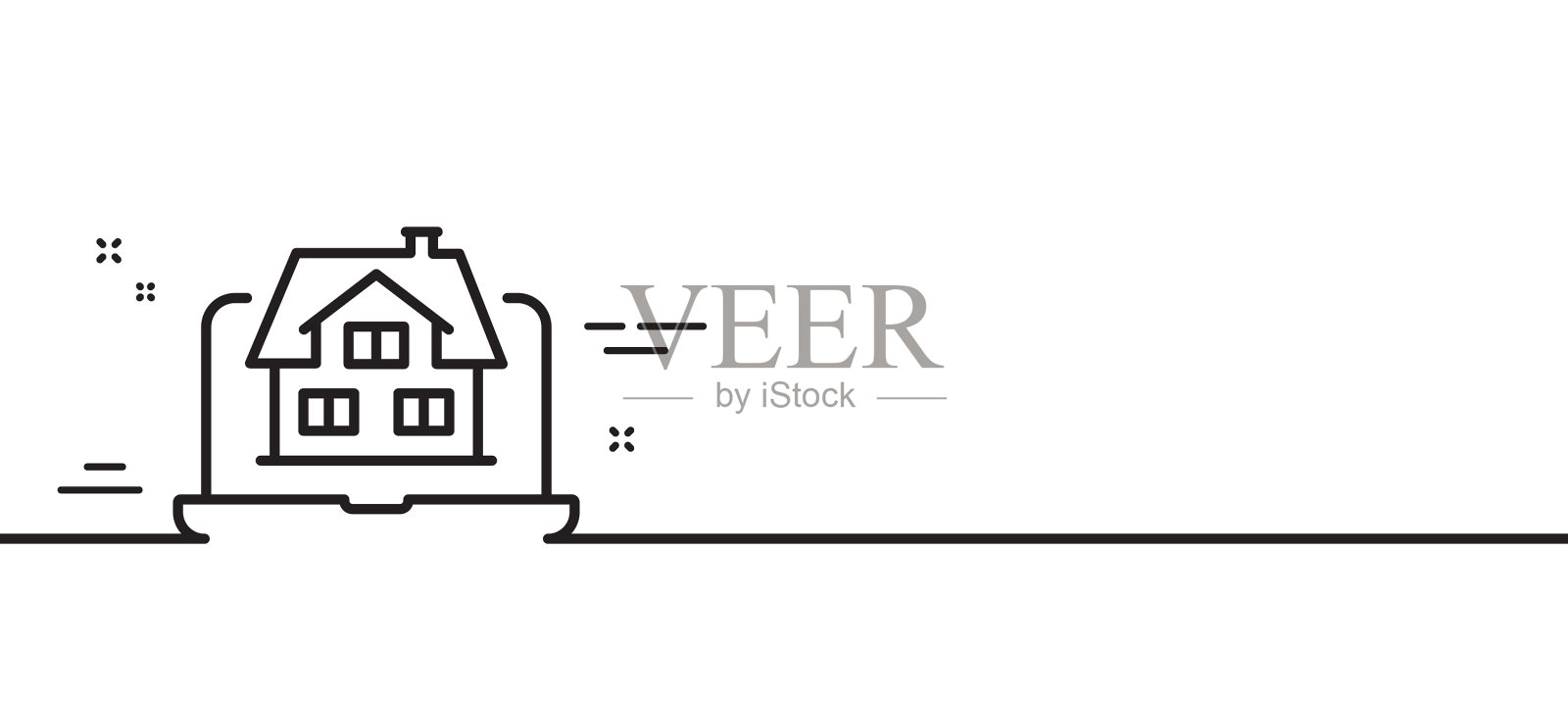 房地产经纪人线图标房地产经纪人标志设计元素图片