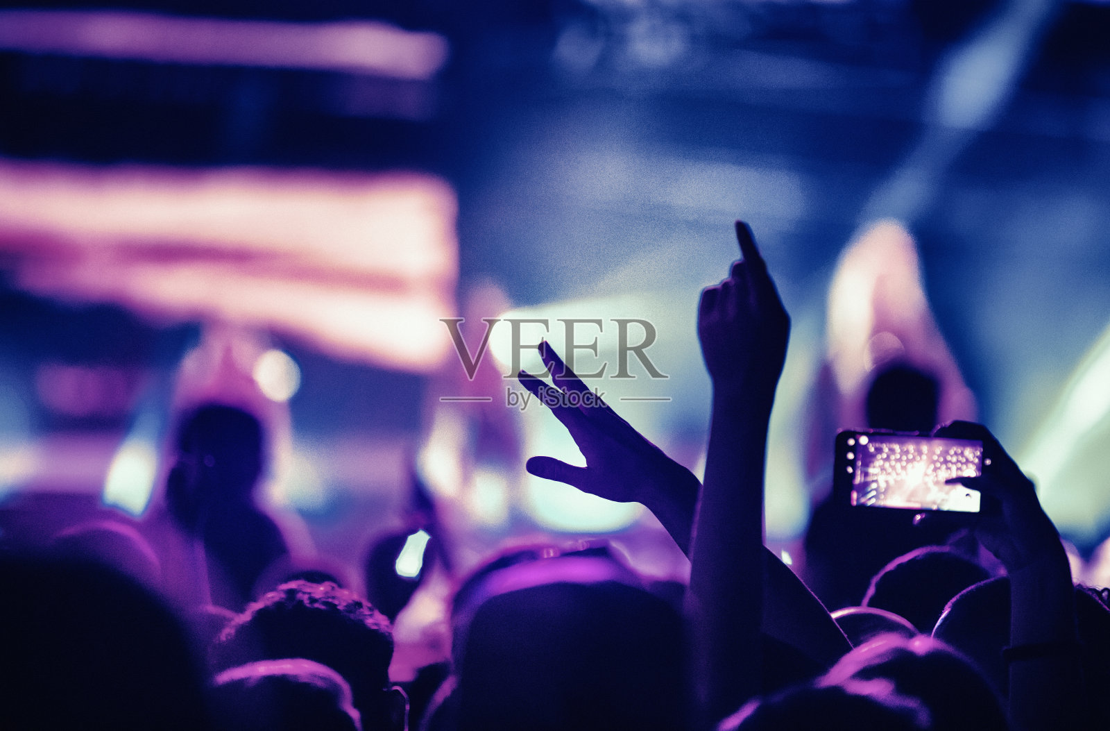 一大群人参加音乐会。照片摄影图片