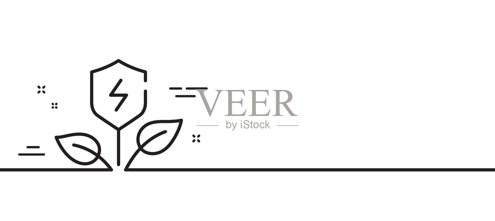 生态电力线图标电能标志设计元素图片