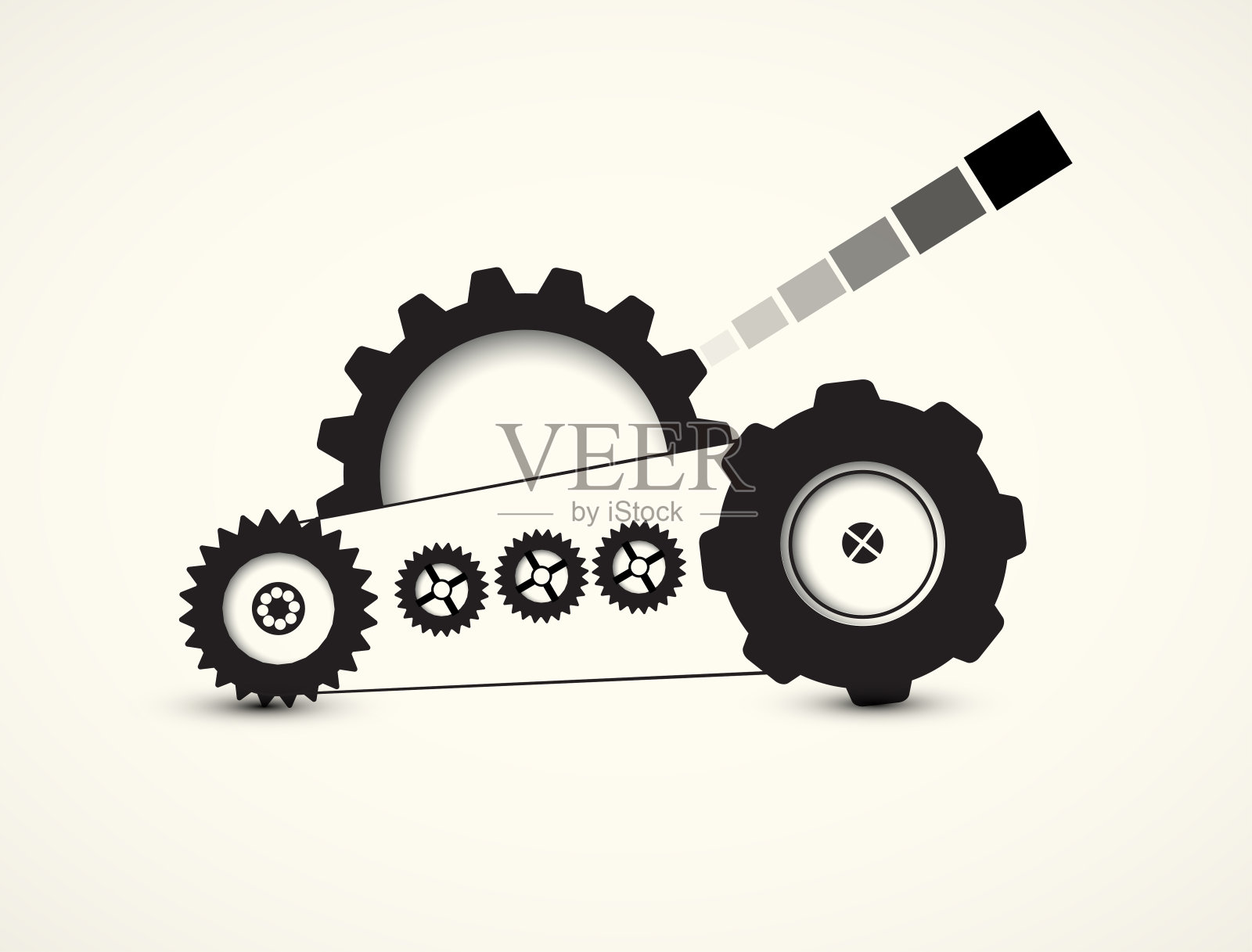 机器技术齿轮。复古的齿轮机构背景插画图片素材