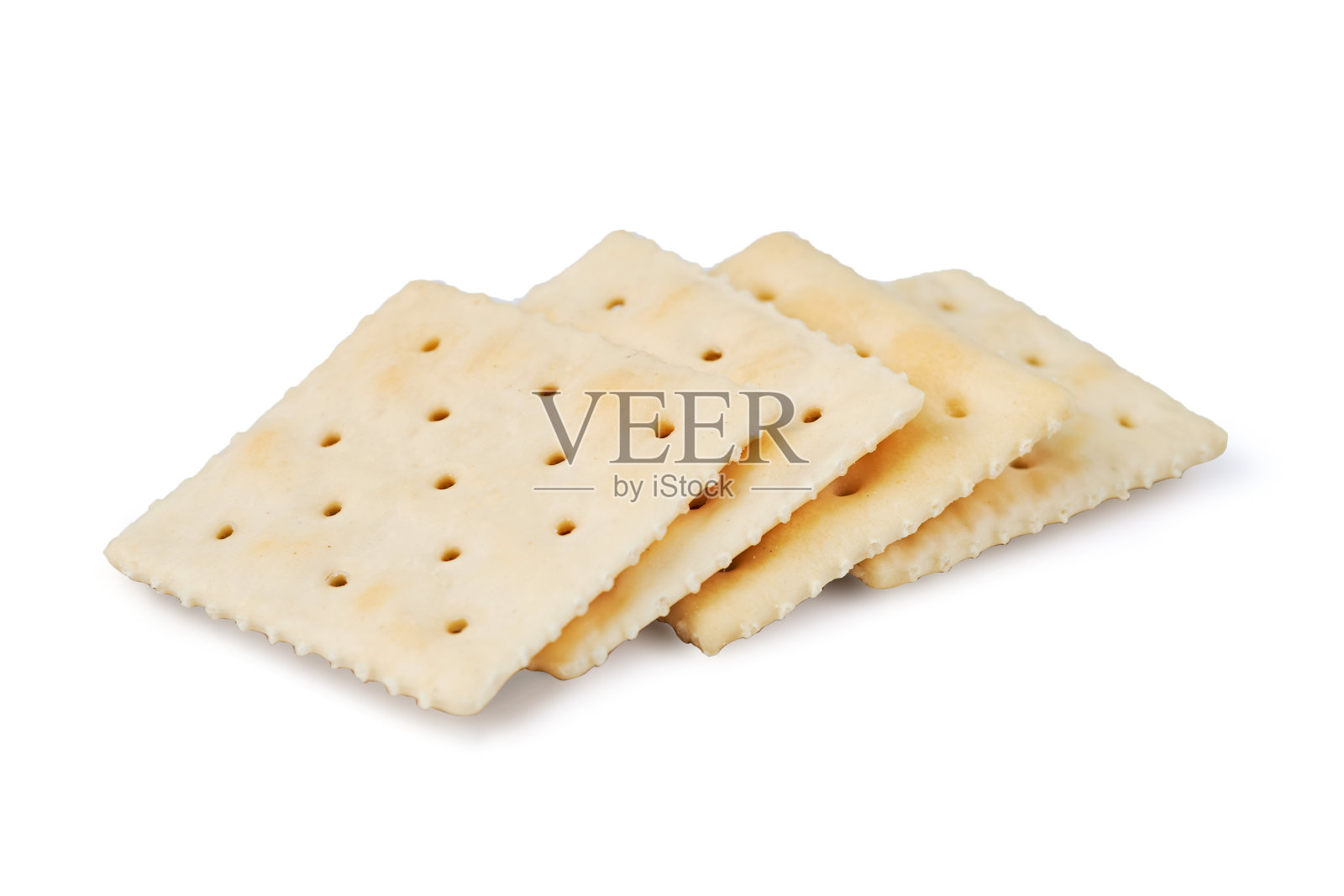 方形饼干隔离在白色背景与剪切路径照片摄影图片