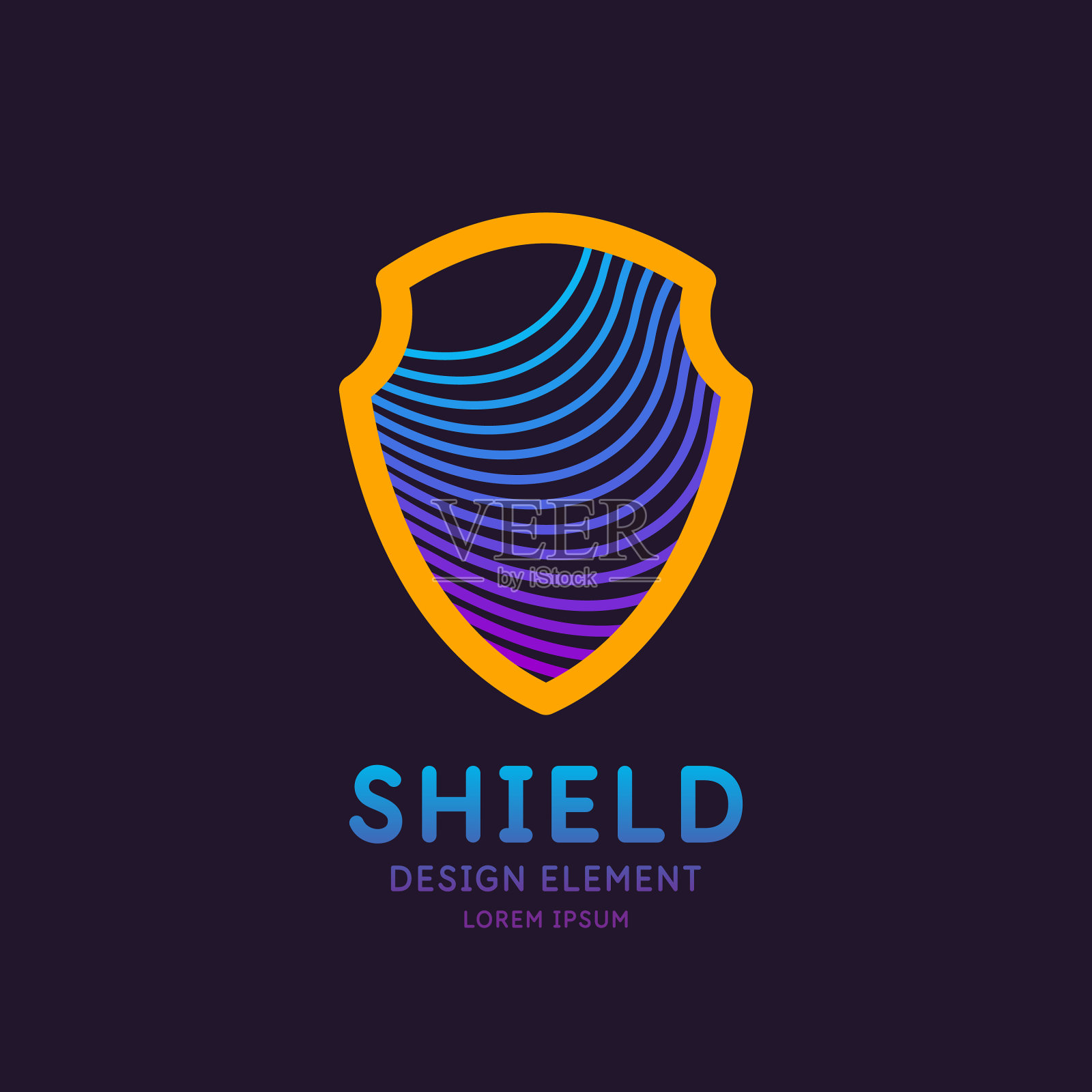 盾牌是保护和可靠的象征插画图片素材