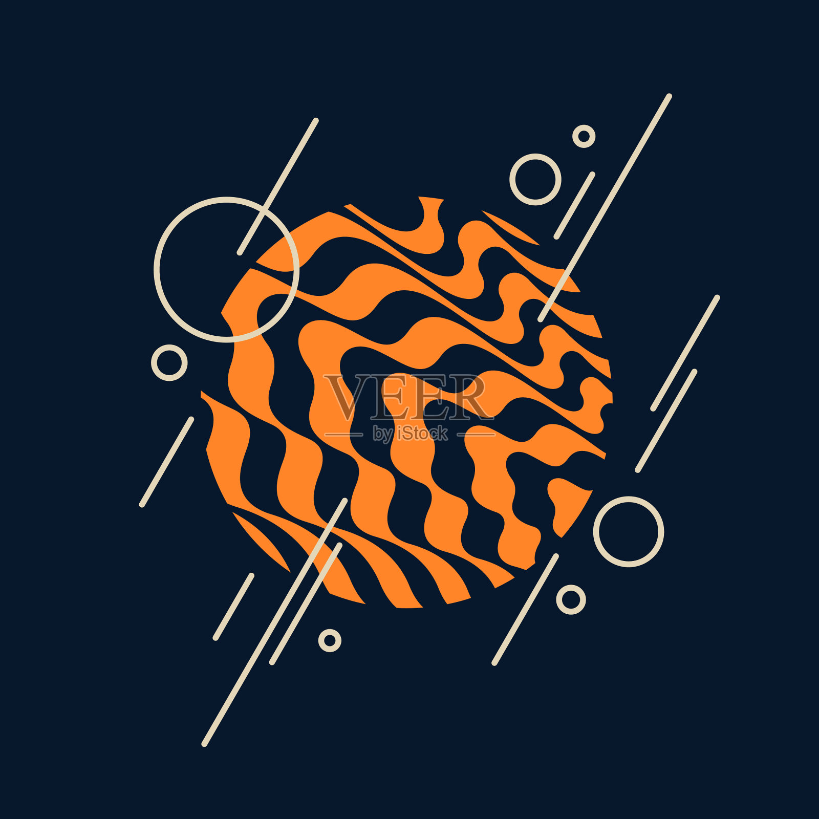 现代背景与抽象的元素和插画图片素材