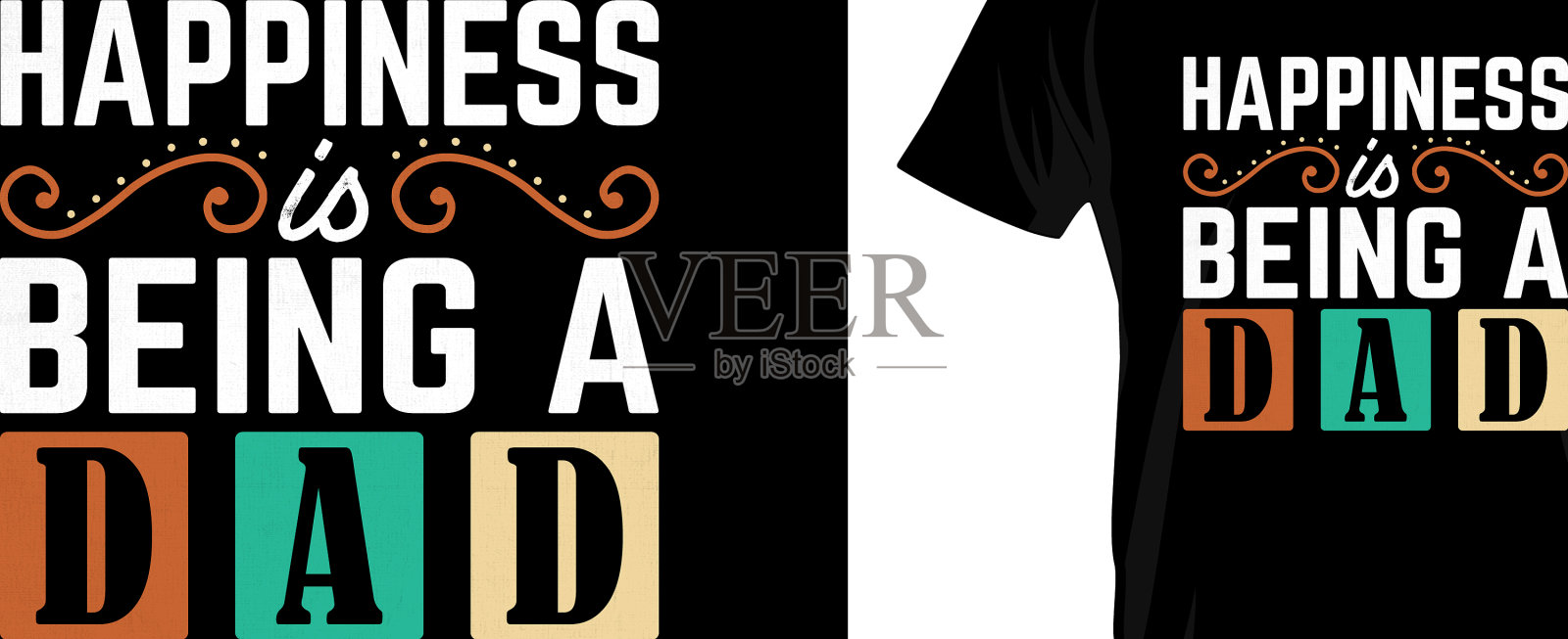 父亲节t恤设计插画图片素材