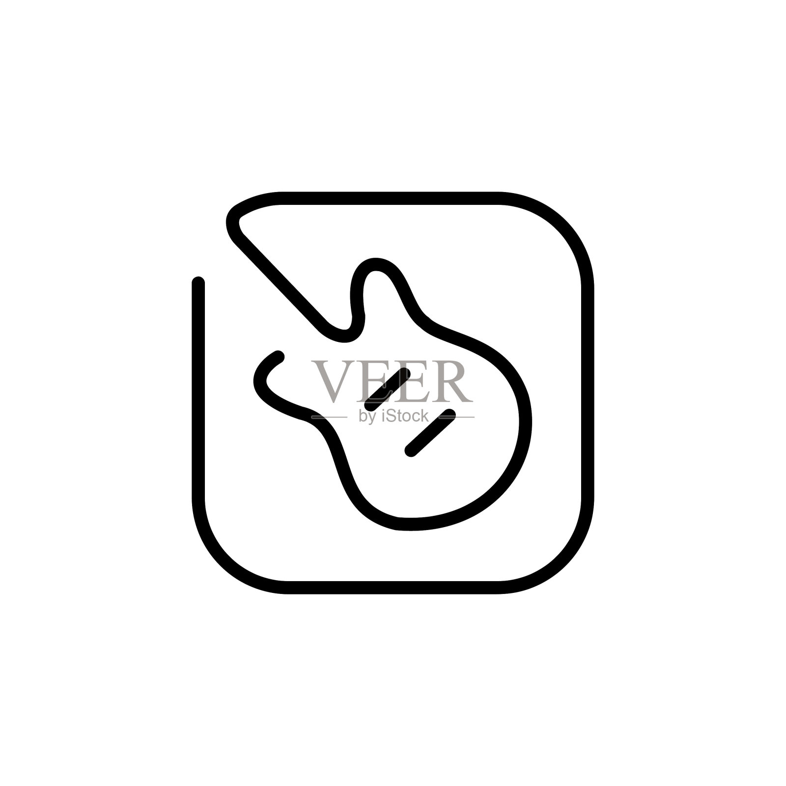 音乐制作应用程序矢量图标，轮廓风格，隔离在白色背景上。插画图片素材