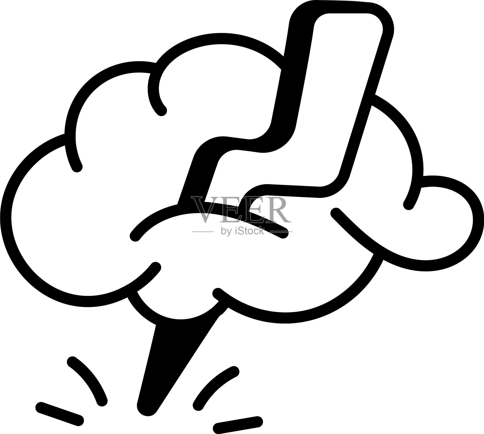 暴风云设计元素图片