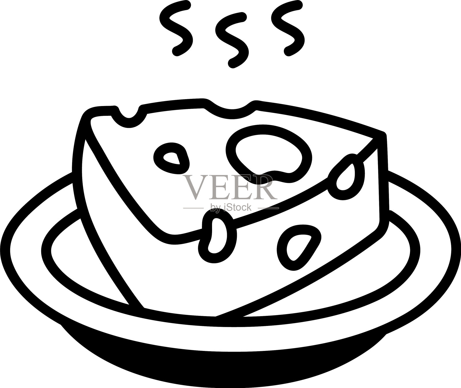 芝士盘插画图片素材