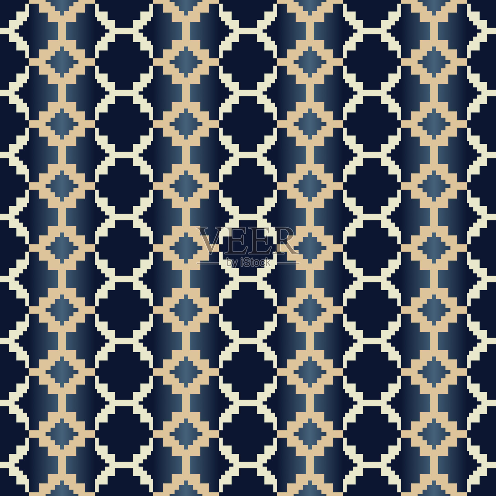 阿兹特克几何彩色图案。插画图片素材