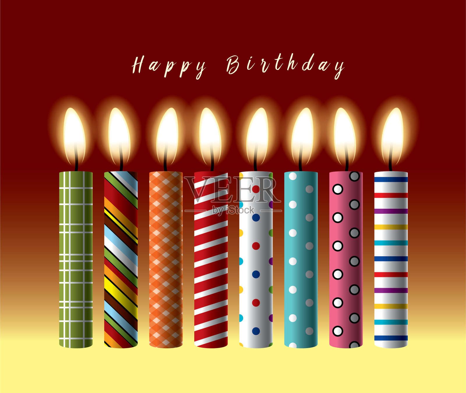 生日快乐贺卡插画图片素材