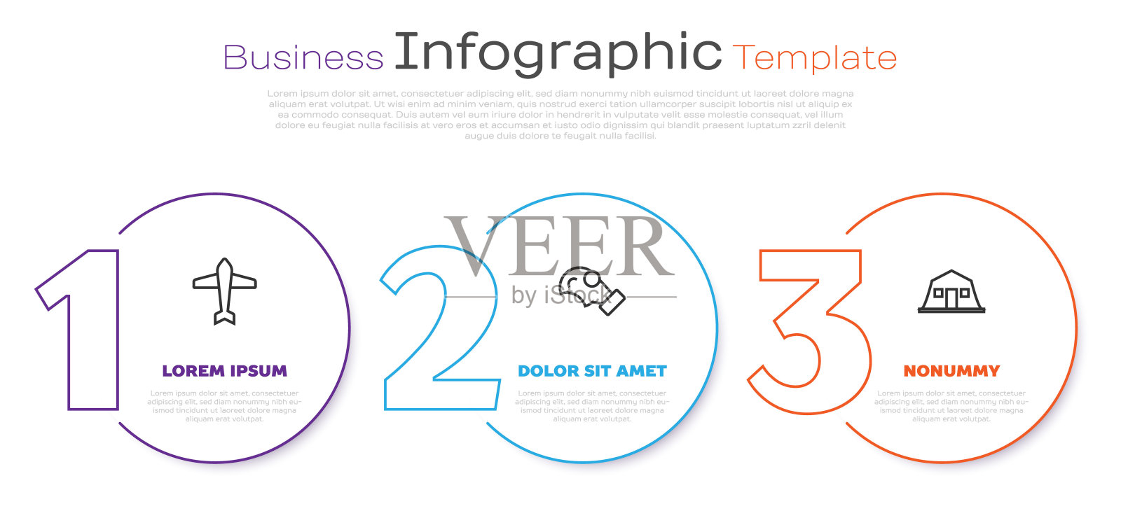 喷气式战斗机，防毒面具和军营。业务信息图表模板。向量设计模板素材