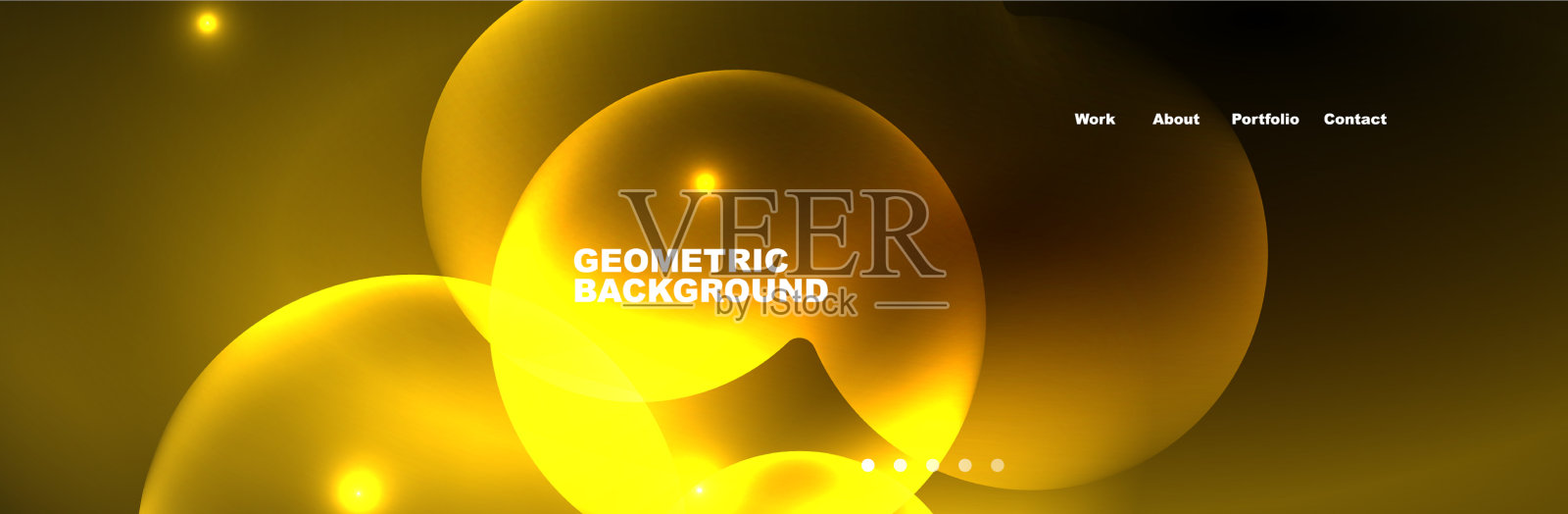 霓虹灯气泡环绕着神奇的能量空间插画图片素材