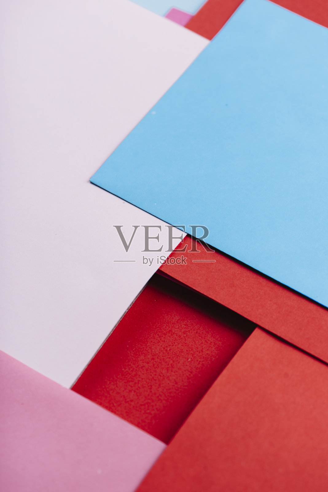 柔和多彩的几何最小的布局。照片摄影图片