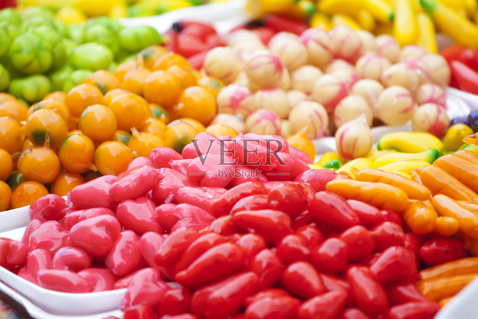 五颜六色的泰式果冻甜点照片摄影图片