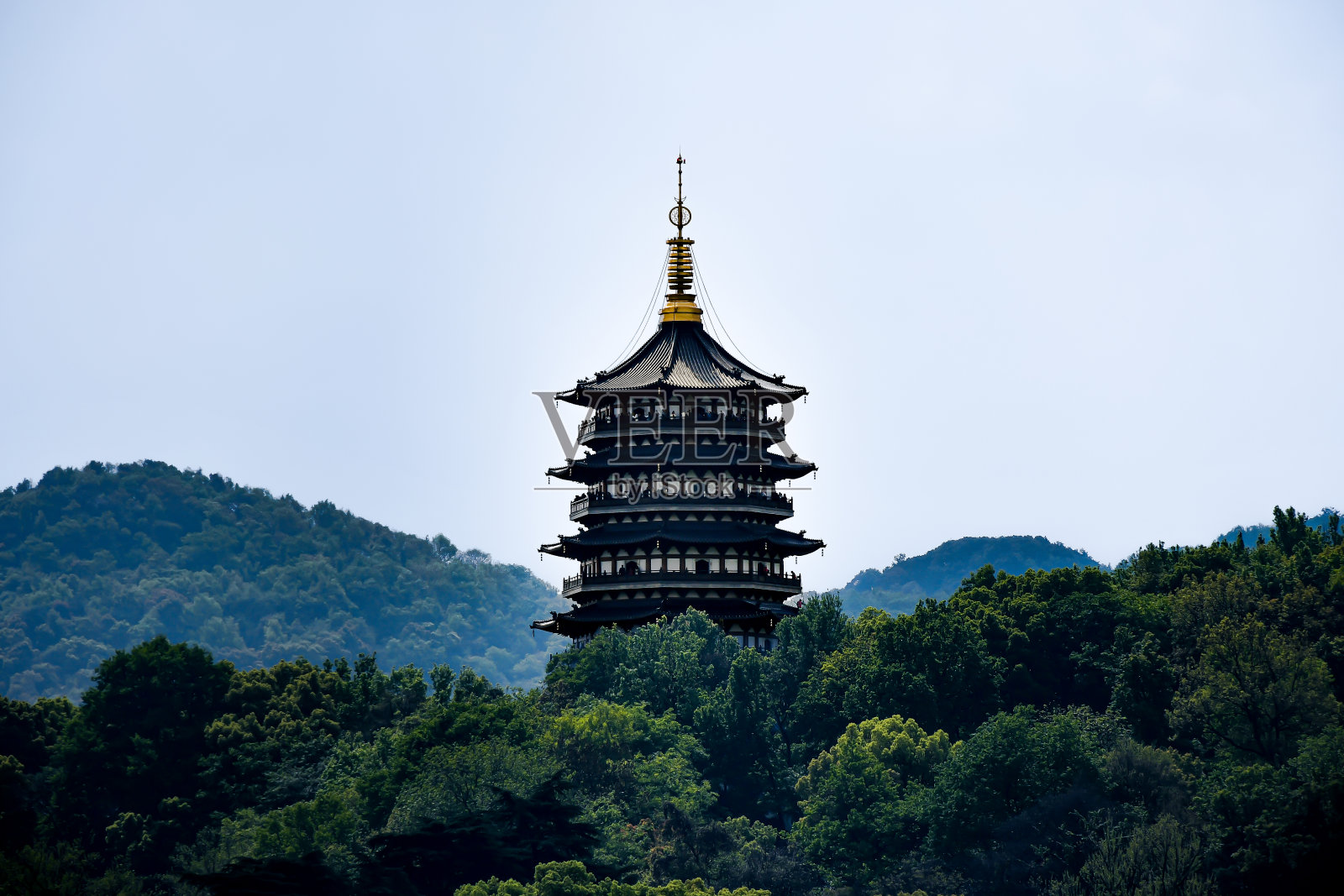 西湖景区雷峰塔照片摄影图片