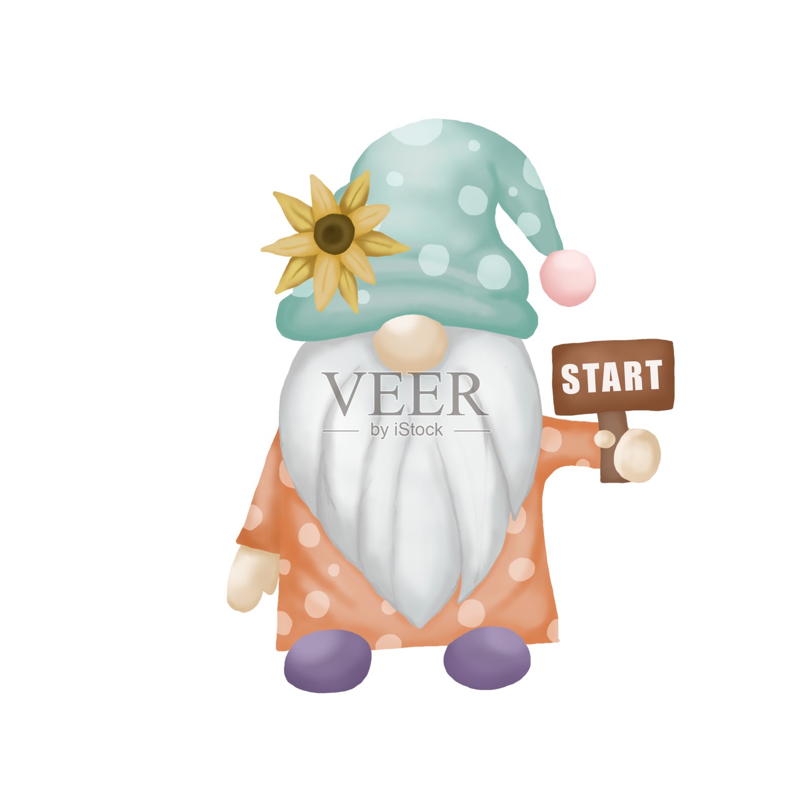 侏儒手绘平面矢量插图照片摄影图片