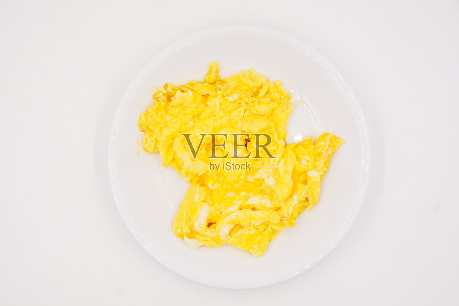 早餐吃新鲜炒蛋照片摄影图片