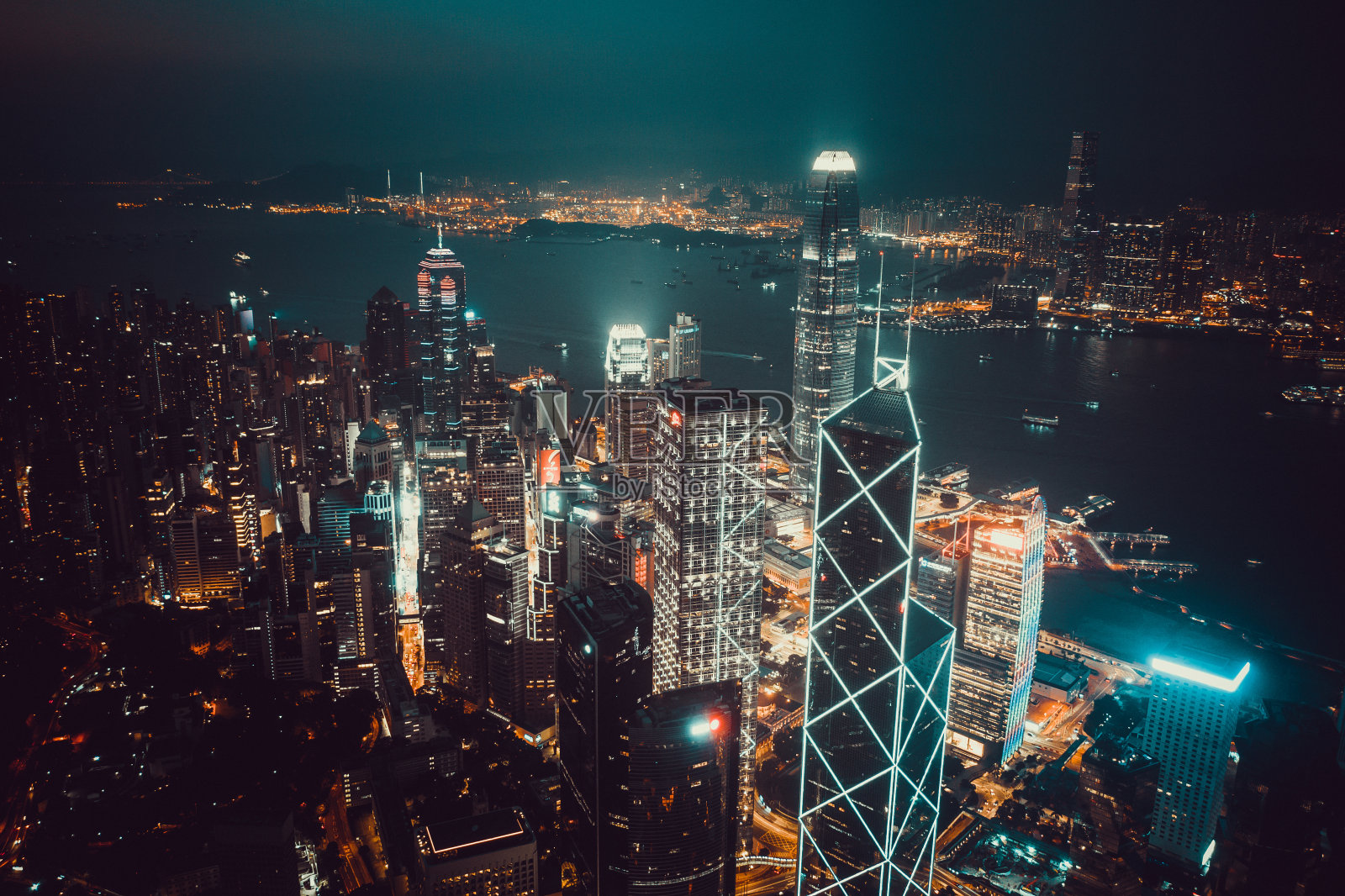 不夜城，香港照片摄影图片