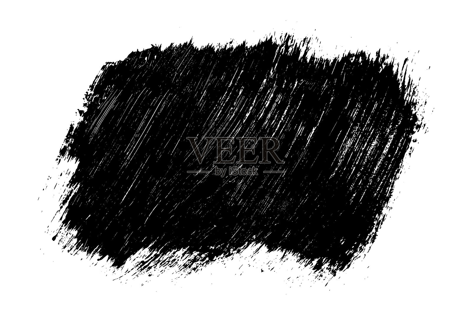 黑色笔触孤立在白色上。插画图片素材