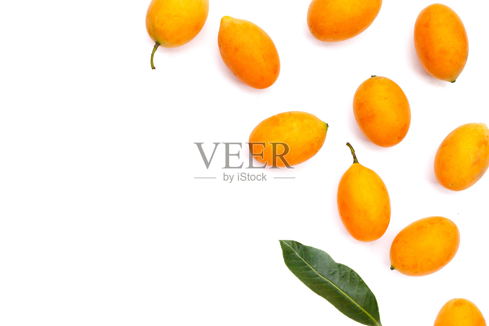 单独在白色背景上的茉莉李果照片摄影图片