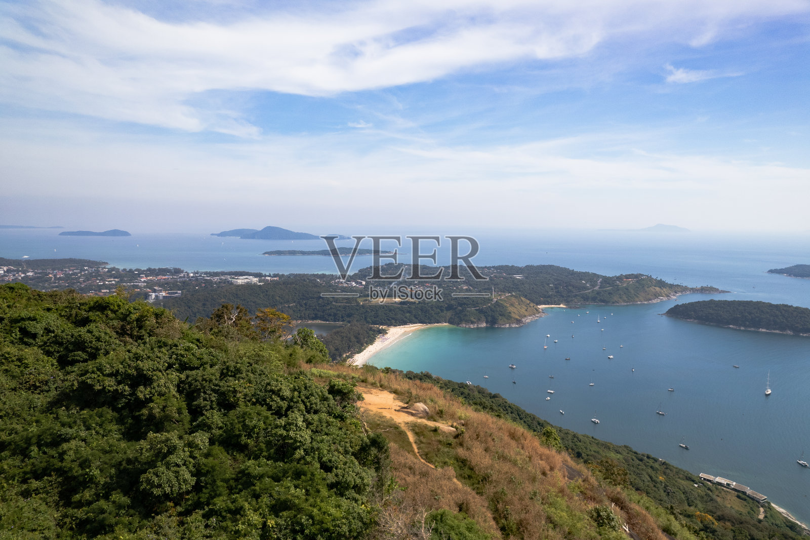 普吉岛拉威奈汉海滩航拍/视频照片摄影图片