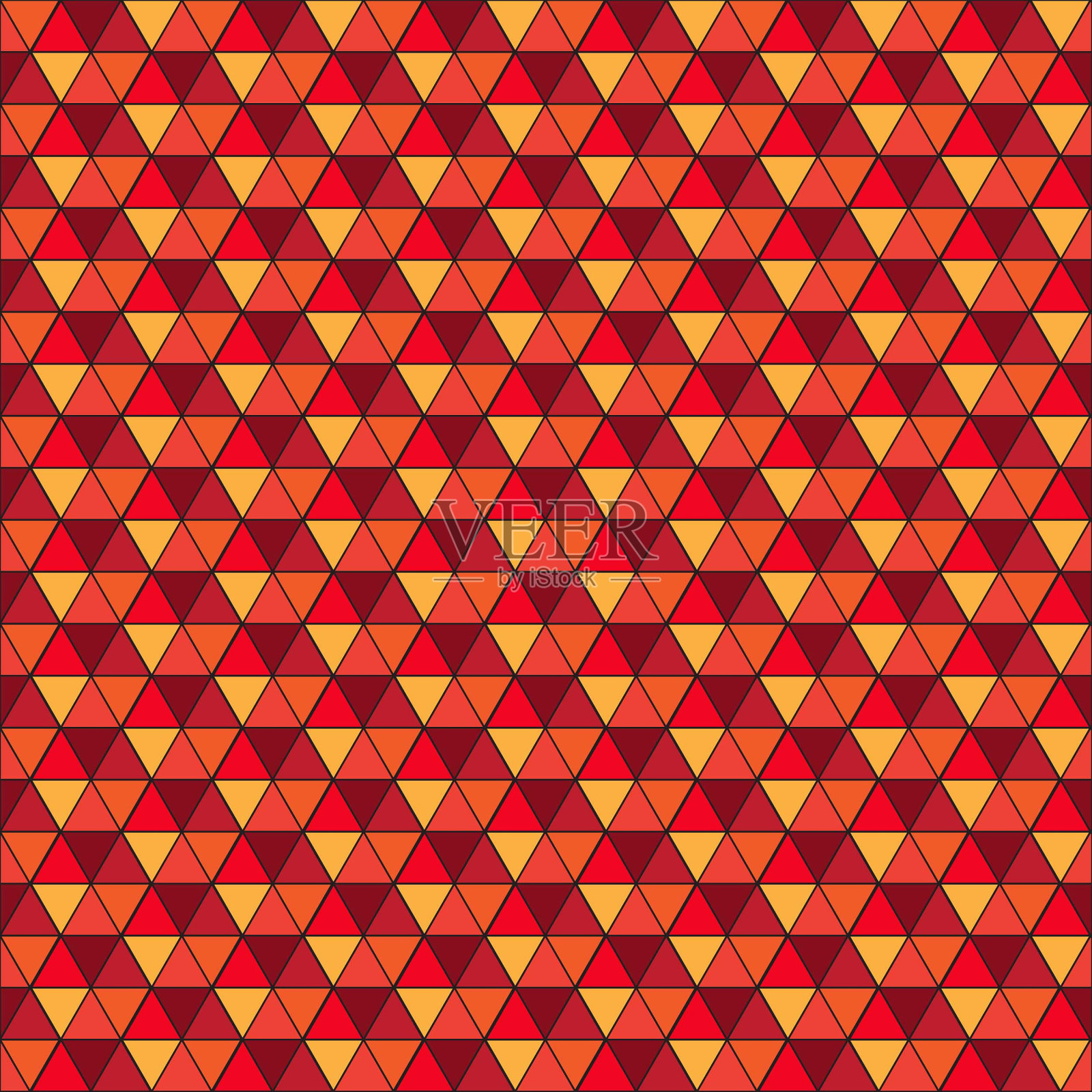 红色抽象三角形瓷砖图案背景现代多边形矢量图形设计从正三角形。插画图片素材