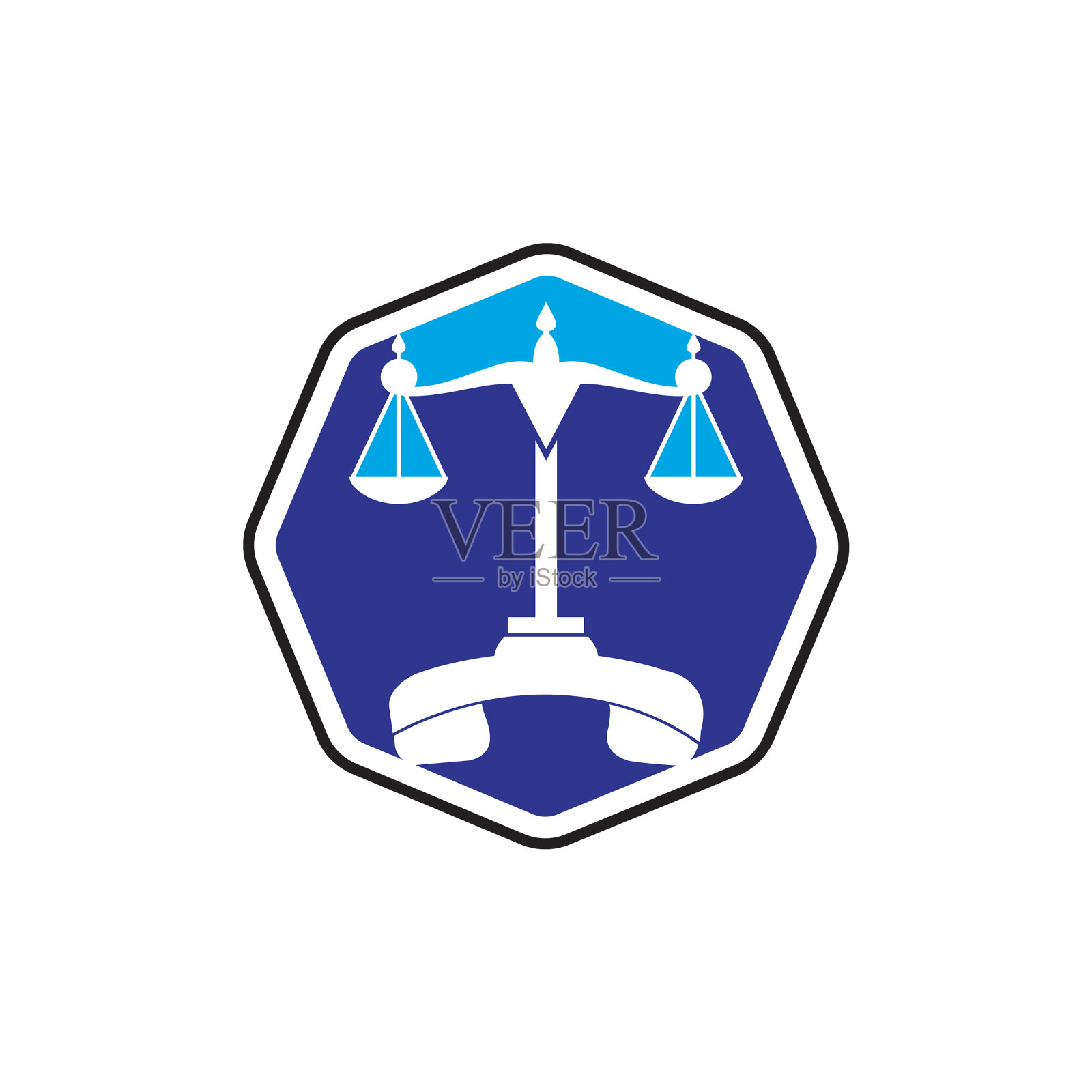 法律称标志设计模板插画图片素材