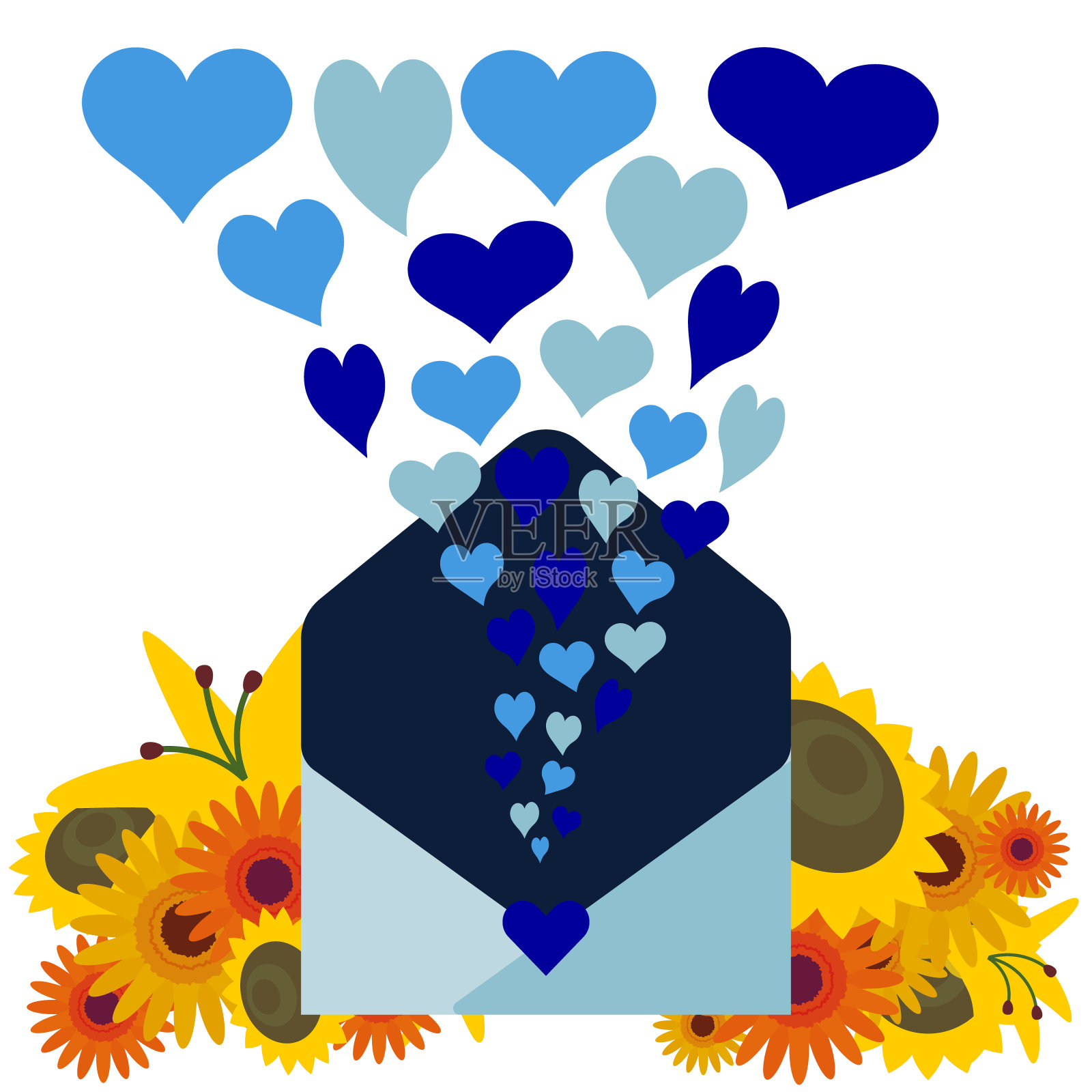 这是一封为父亲节写的充满爱心的信插画图片素材