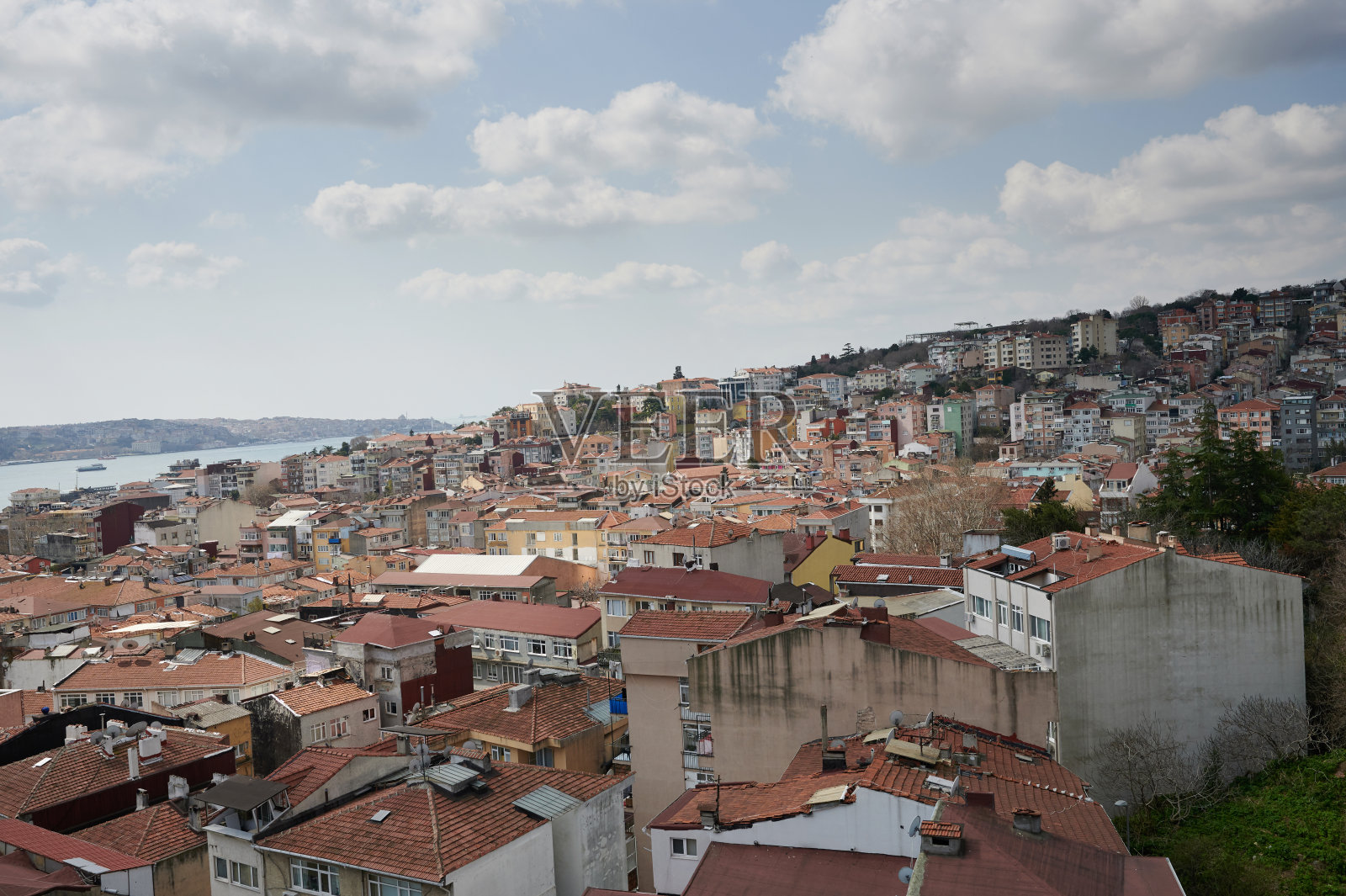 伊斯坦布尔市的住宅楼照片摄影图片