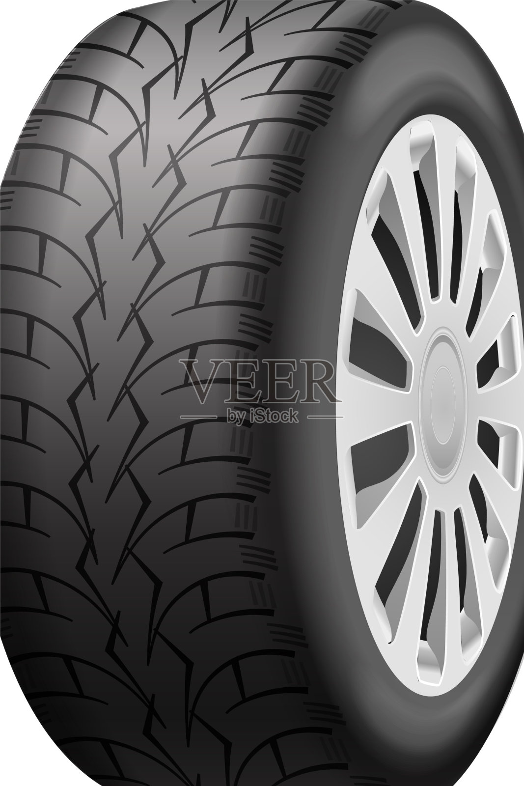 逼真的轮胎设计元素图片