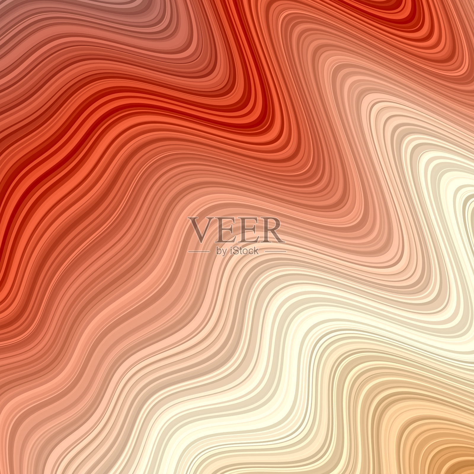 抽象波浪背景。优雅的背景，柔和的红色。EPS10向量。插画图片素材