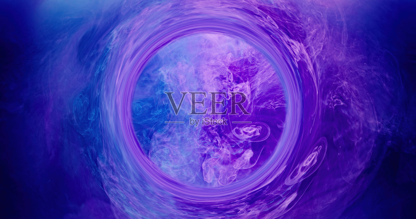 烟框雾纹理紫蓝色圈色照片摄影图片
