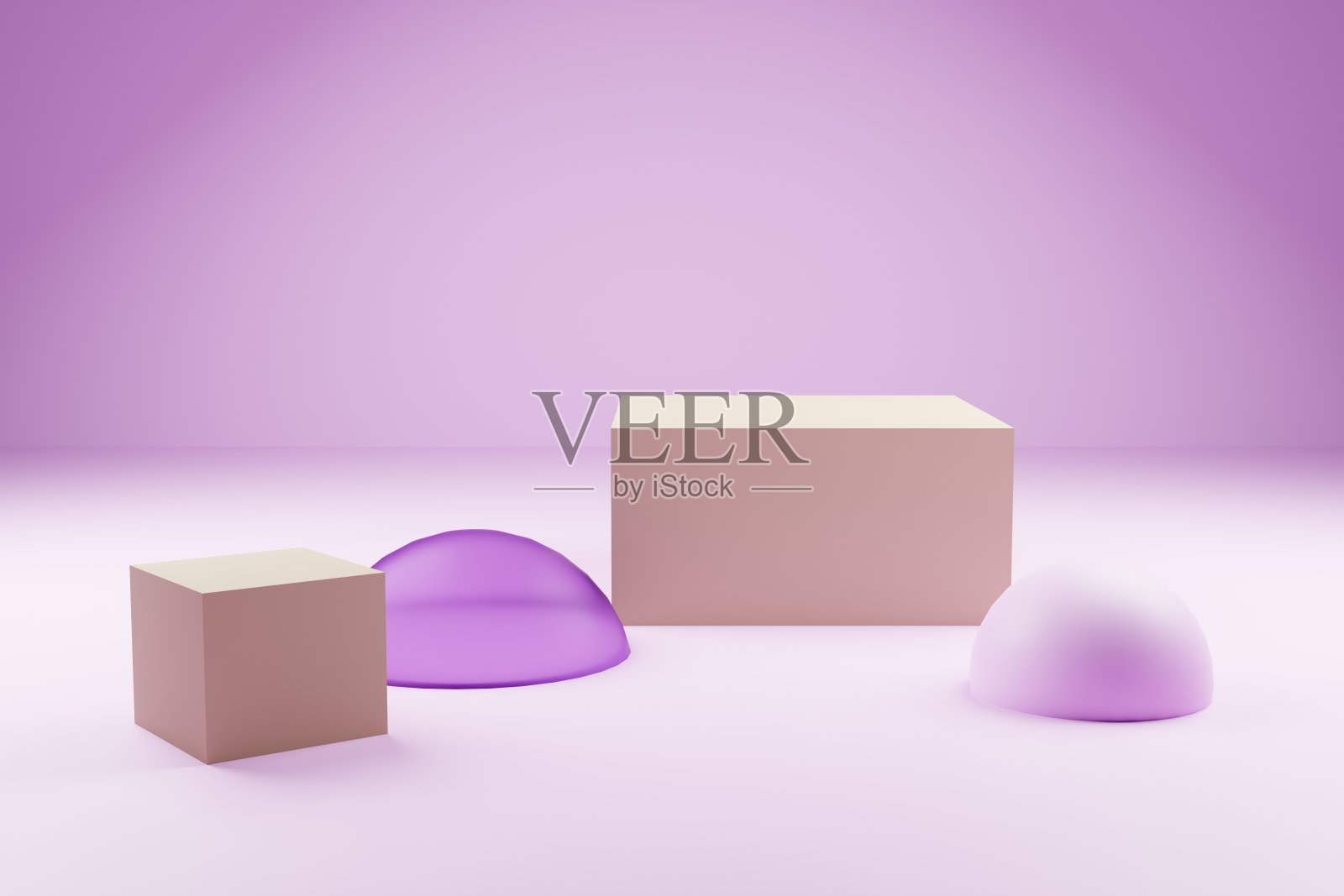 紫色和橙色的柱式领奖台。模拟场景来展示产品。橱窗、店面、陈列柜。3 d渲染。照片摄影图片