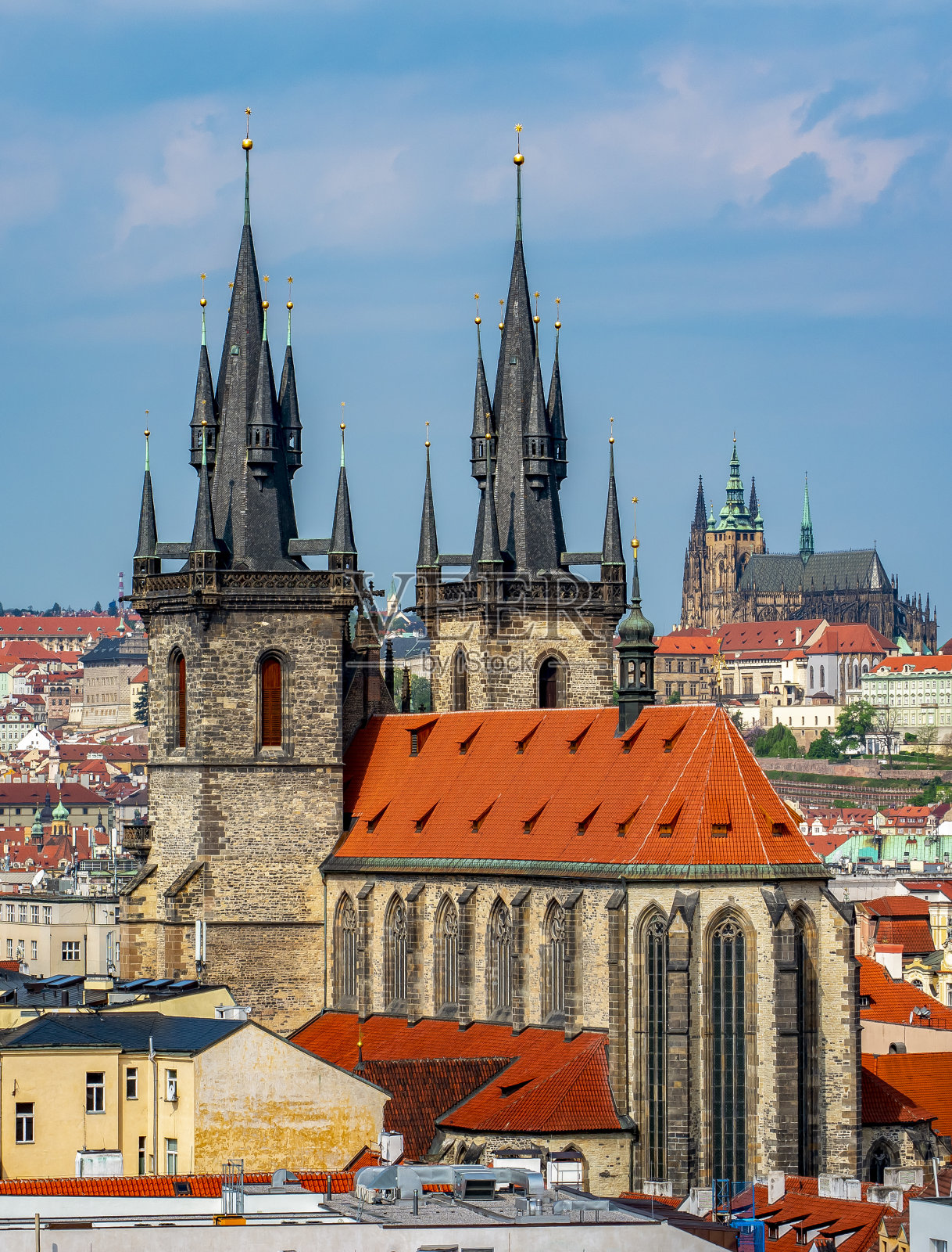 捷克共和国布拉格的圣母教堂照片摄影图片