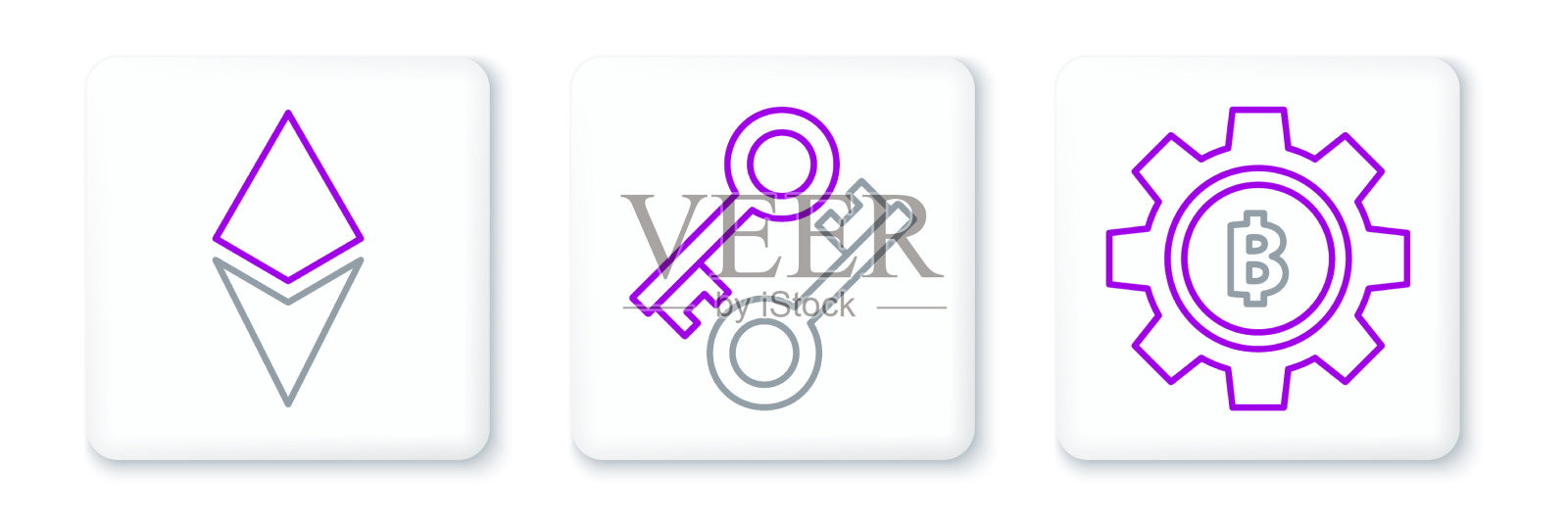 加密货币比特币以太坊eth图标素材