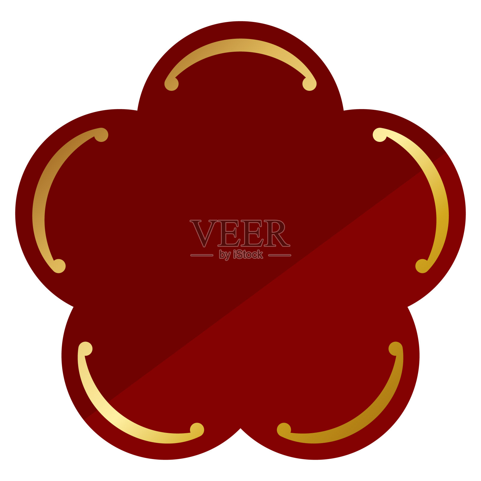 豪华梅子框插画图片素材