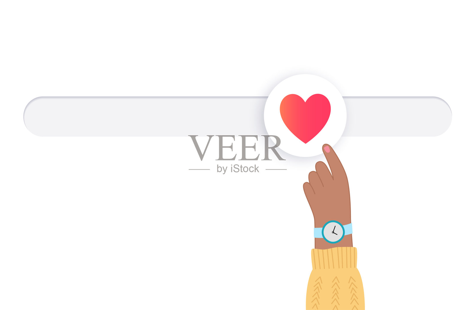 爱进度条插画图片素材