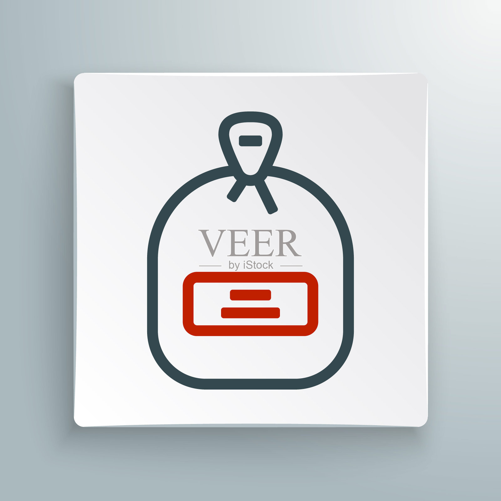 线包的种子，一个特定的植物图标隔离在白色背景。色彩缤纷的轮廓概念。向量图标素材